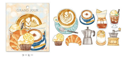 Mind Wave Flake Stickers - Grand Jour - Coffee