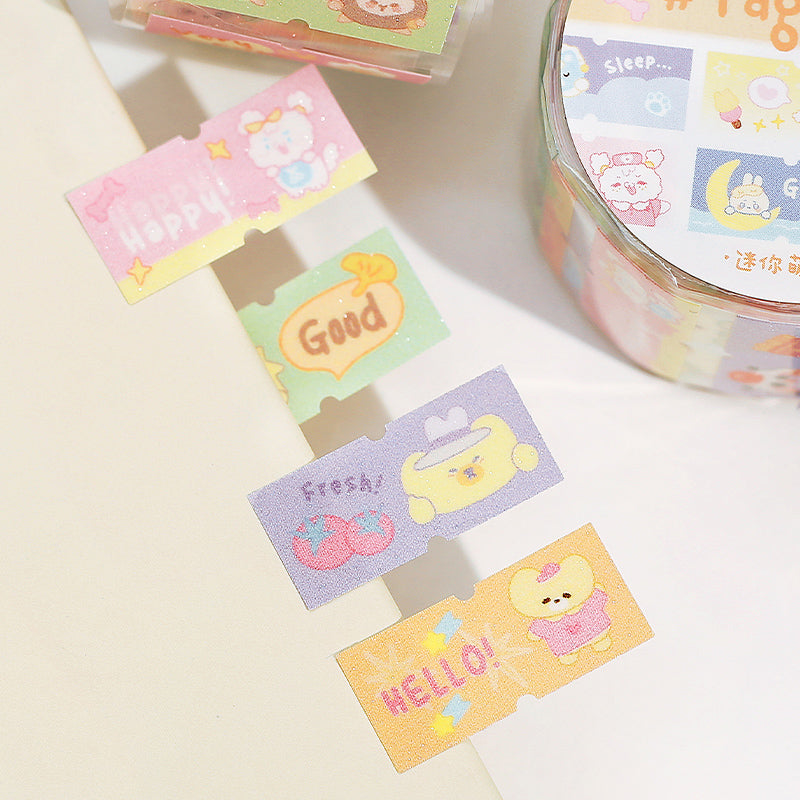 Cardlover - Tag Diary PET Glitter Stickers Roll