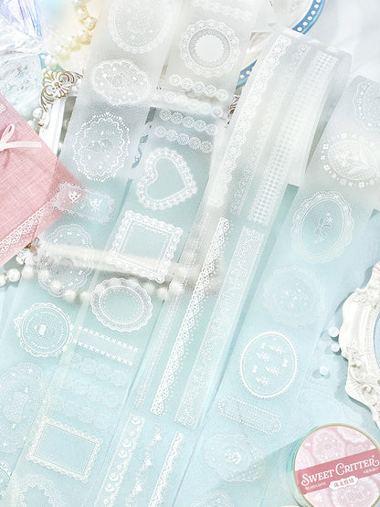 Cardlover - Waltz of Lace PET Glitter Stickers Roll (Die-cut)