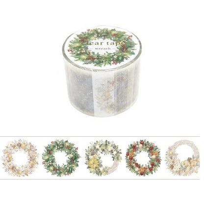 Mind Wave Clear Tape Foil-Stamped - Wreath (30mm)