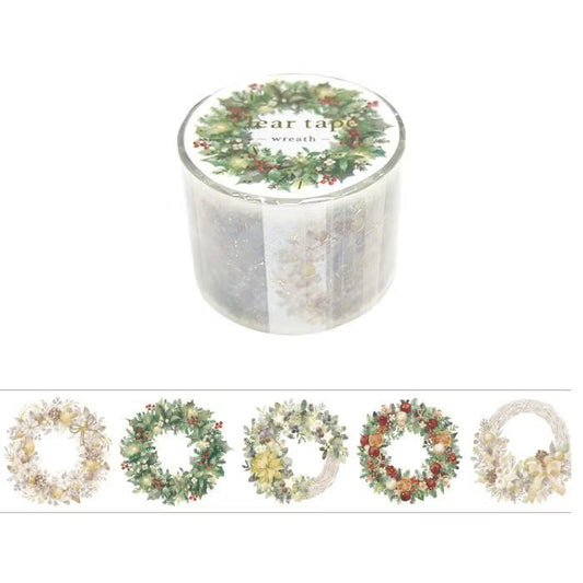 Mind Wave Clear Tape Foil-Stamped - Wreath (30mm)
