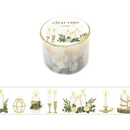 Mind Wave Clear Tape Foil-Stamped - Candles (30mm)