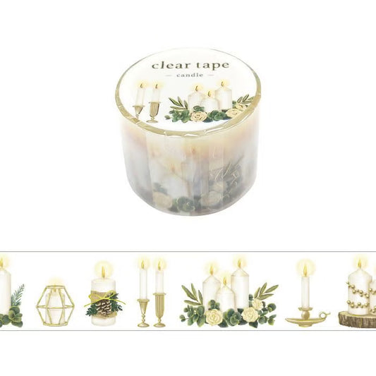 Mind Wave Clear Tape Foil-Stamped - Candles (30mm)