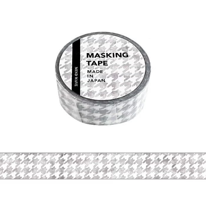 Mind Wave Masking Tape - Grey Checks (15mm)