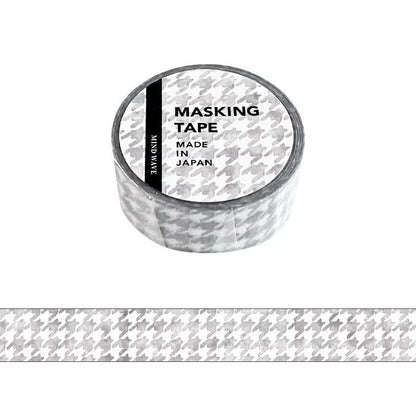 Mind Wave Masking Tape - Grey Checks (15mm)