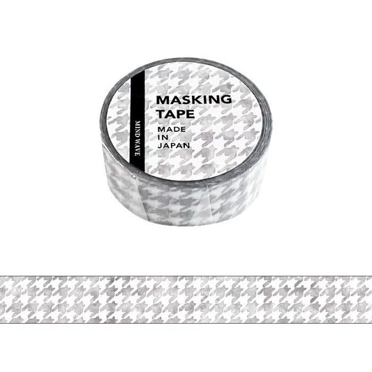 Mind Wave Masking Tape - Grey Checks (15mm)