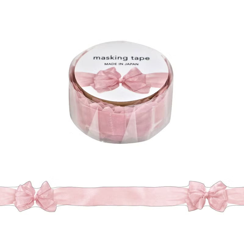 Mind Wave Masking Tape - Ribbon - Pink Organza (18mm)