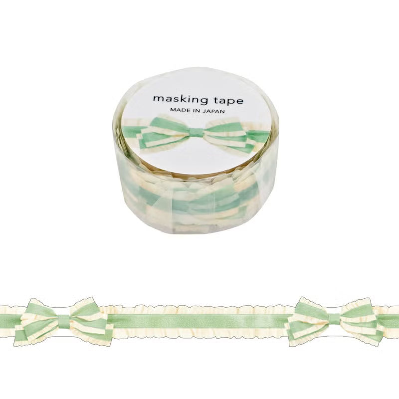 Mind Wave Masking Tape - Ribbon - Green Frill (18mm)