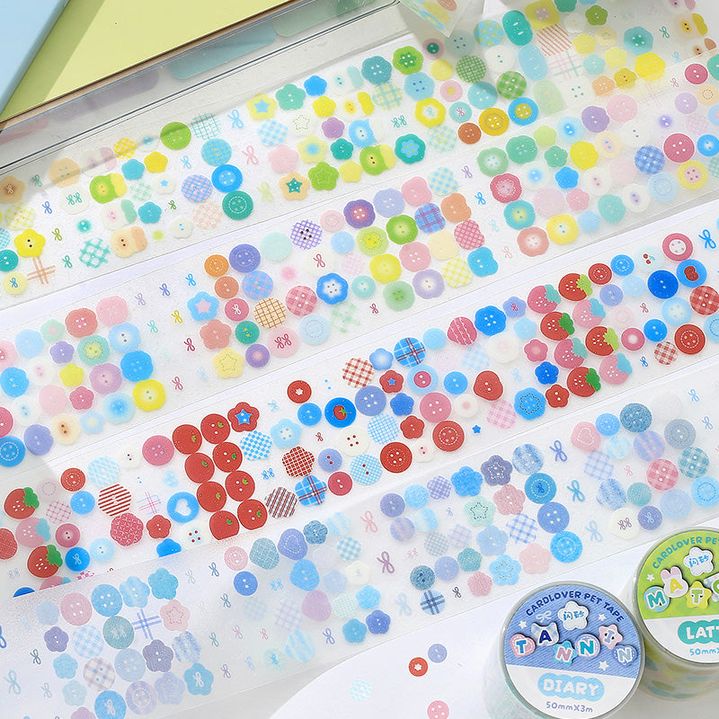 Cardlover - Little Buttons PET Glitter Stickers Roll