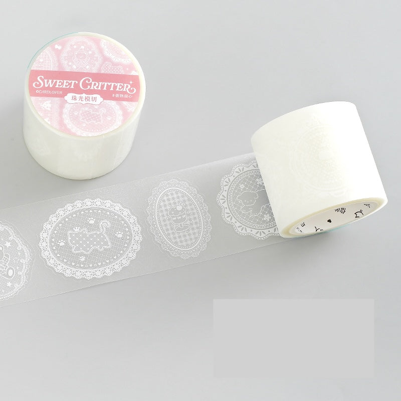 Cardlover - Waltz of Lace PET Glitter Stickers Roll (Die-cut)