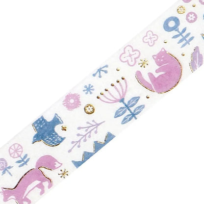 BGM Washi Tapes - Flower & Plant Notebook Series - Forest Song (15mm)