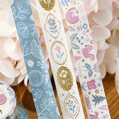BGM Washi Tapes - Flower & Plant Notebook Series - Forest Song (15mm)