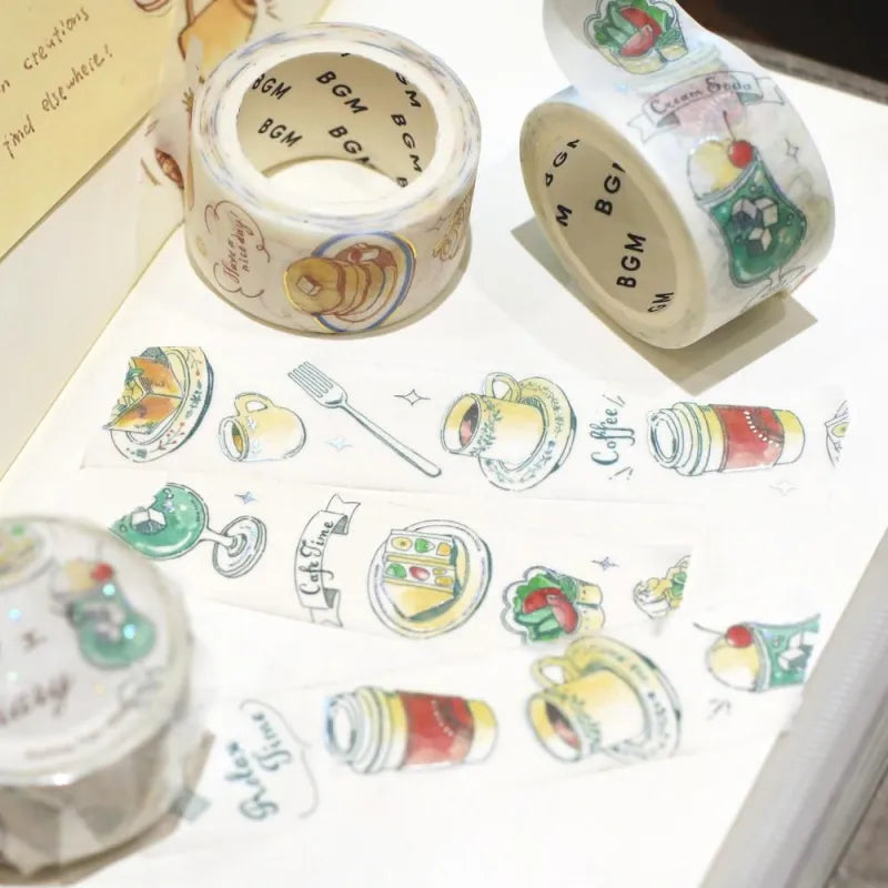 BGM Washi Tapes - Travel, Café, and Diaries Series (20mm)
