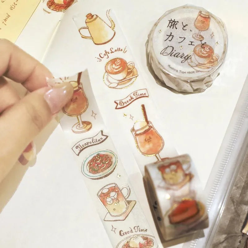 BGM Washi Tapes - Travel, Café, and Diaries Series (20mm)