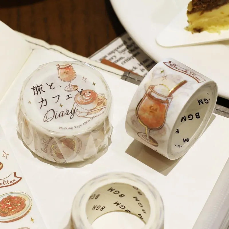 BGM Washi Tapes - Travel, Café, and Diaries Series (20mm)