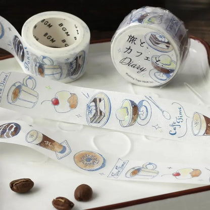 BGM Washi Tapes - Travel, Café, and Diaries Series (20mm)