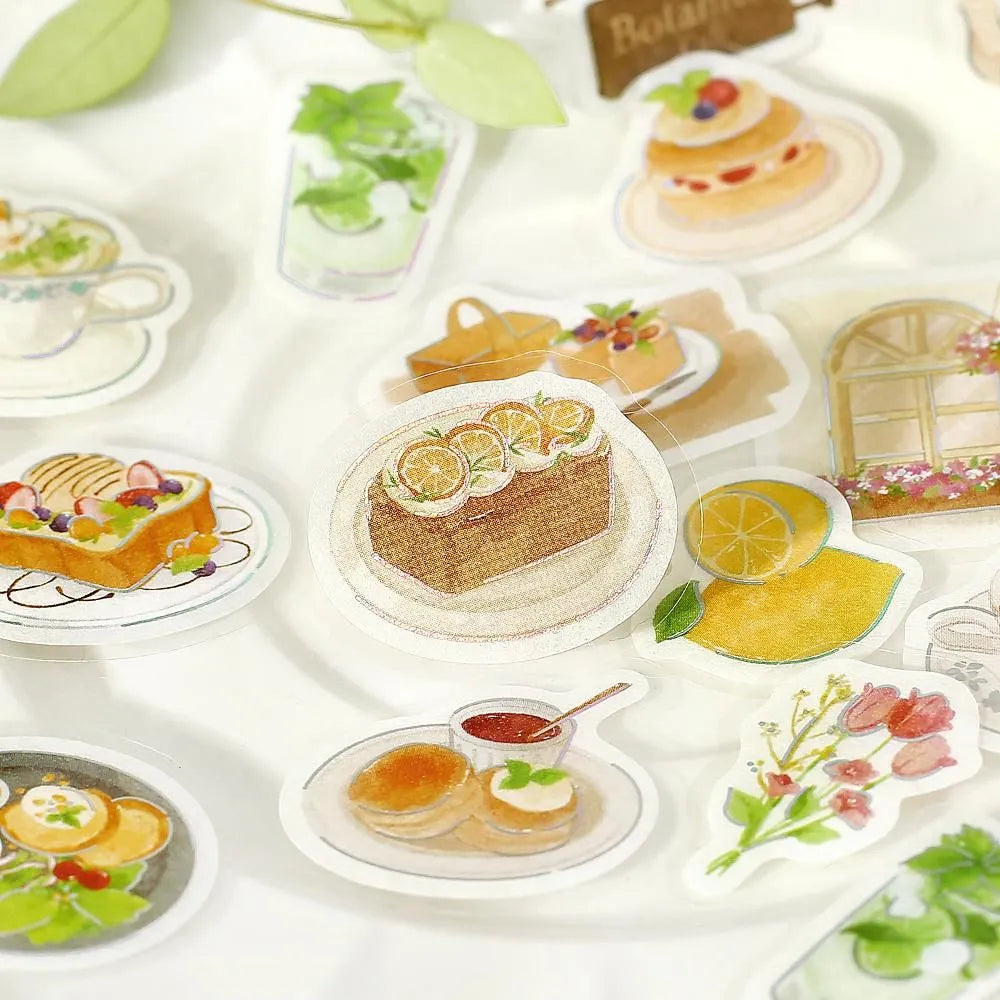 BGM Flake Stickers - Foil Stamped- Today's Botanical Café