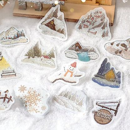BGM Flake Stickers - Foil Stamped - The Snow Town