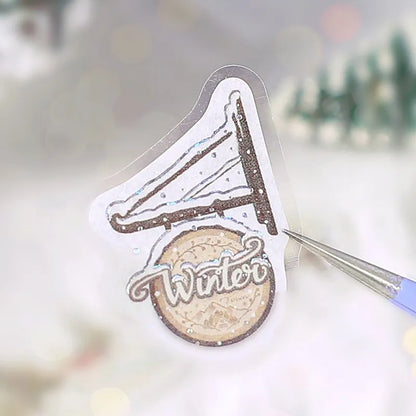 BGM Flake Stickers - Foil Stamped - The Snow Town