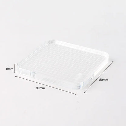 BGM Acrylic Clear Stamp Block with Grid