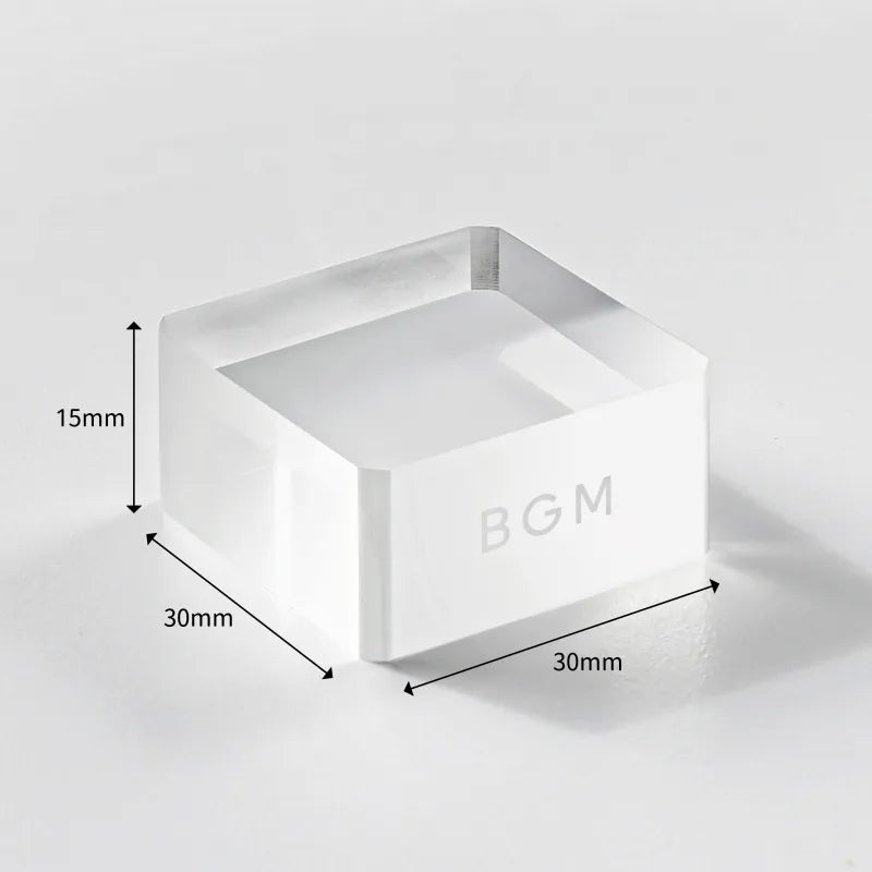 BGM Acrylic Clear Stamp Block - Cube