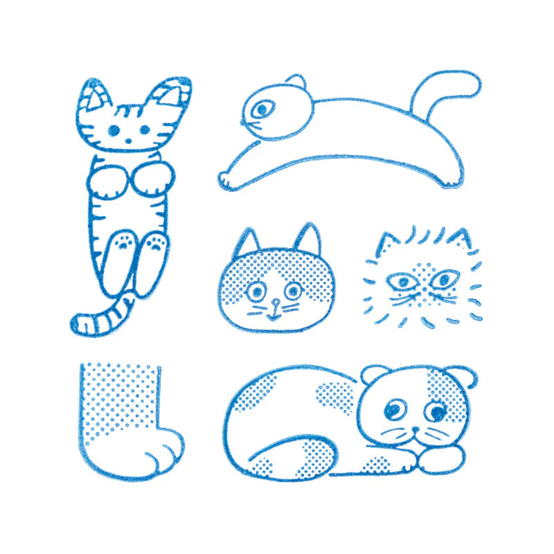 King Jim Kori Jirushi Clear Stamps - Cats Set