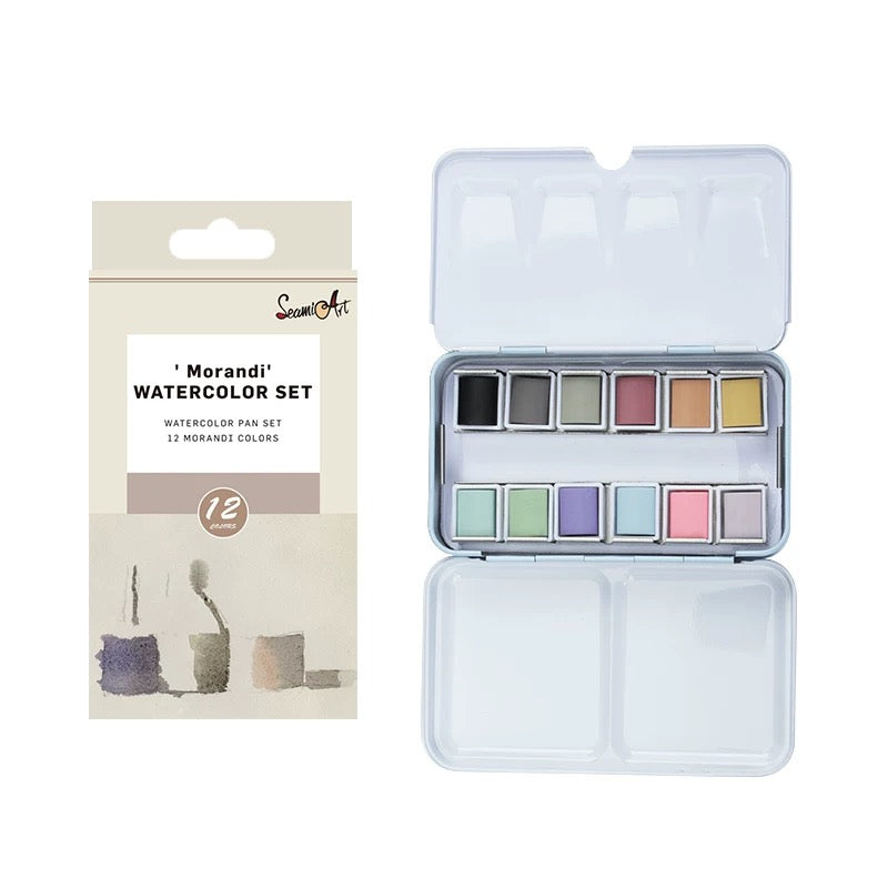 SeamiArt Watercolor Paint Set - Morandi