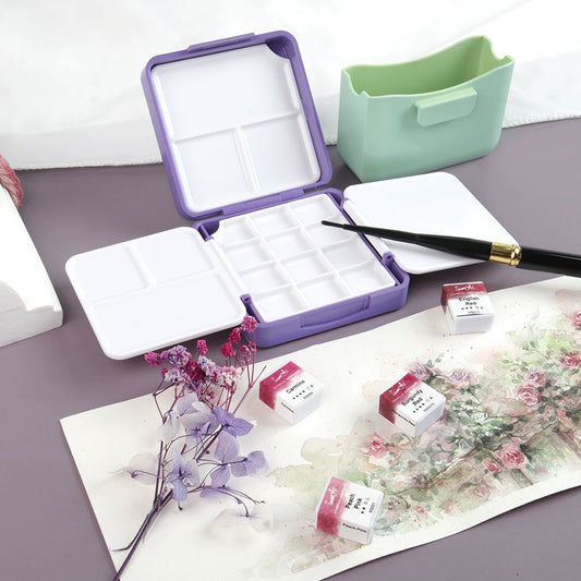 SeamiArt Expandable Mini Watercolor Palette Box
