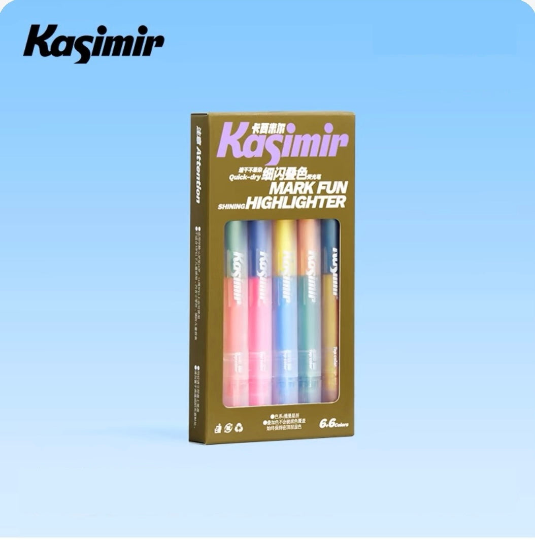 Kasimir Dual Tip Layerable Highlighters - Glittering Stars