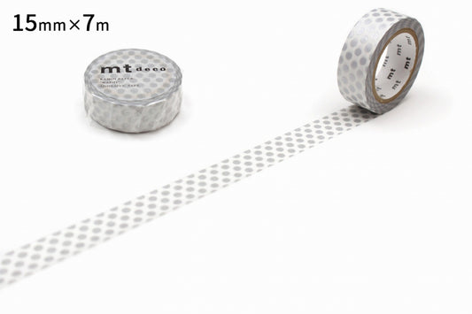 MT Washi Tape - Deco - Silver Dots (15mm)