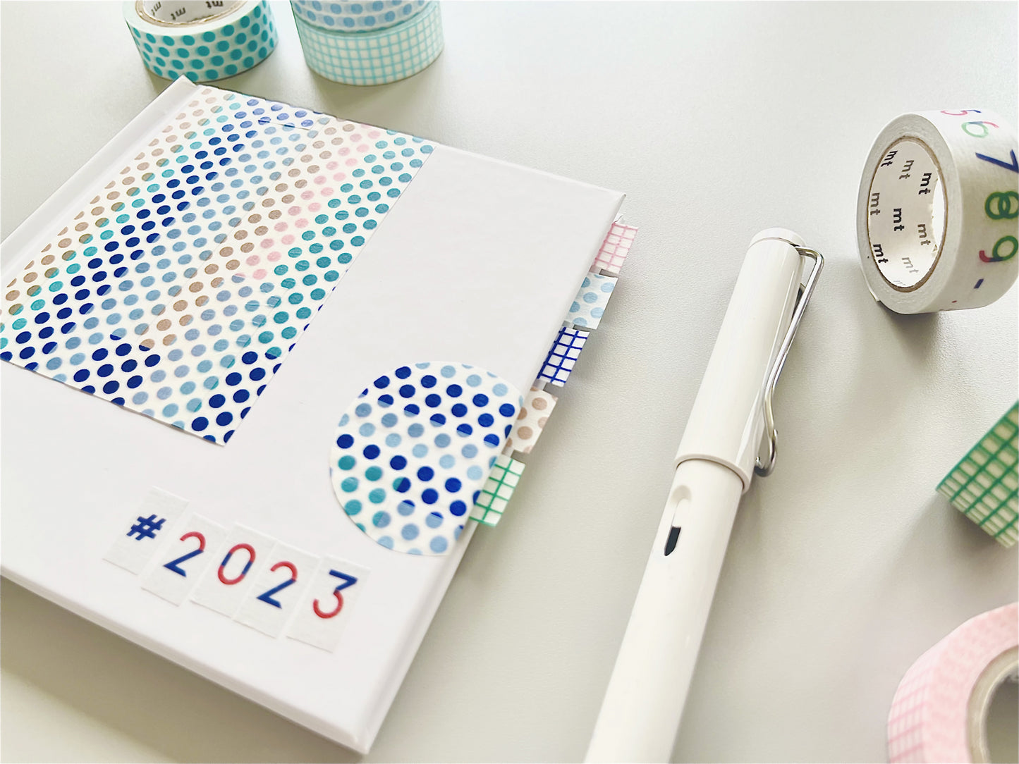 MT Washi Tape - Deco - Ice Blue Dots (15mm)
