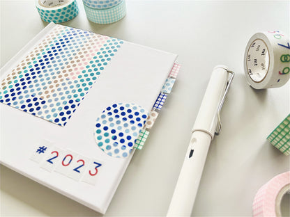 MT Washi Tape - Deco - Ice Blue Dots (15mm)