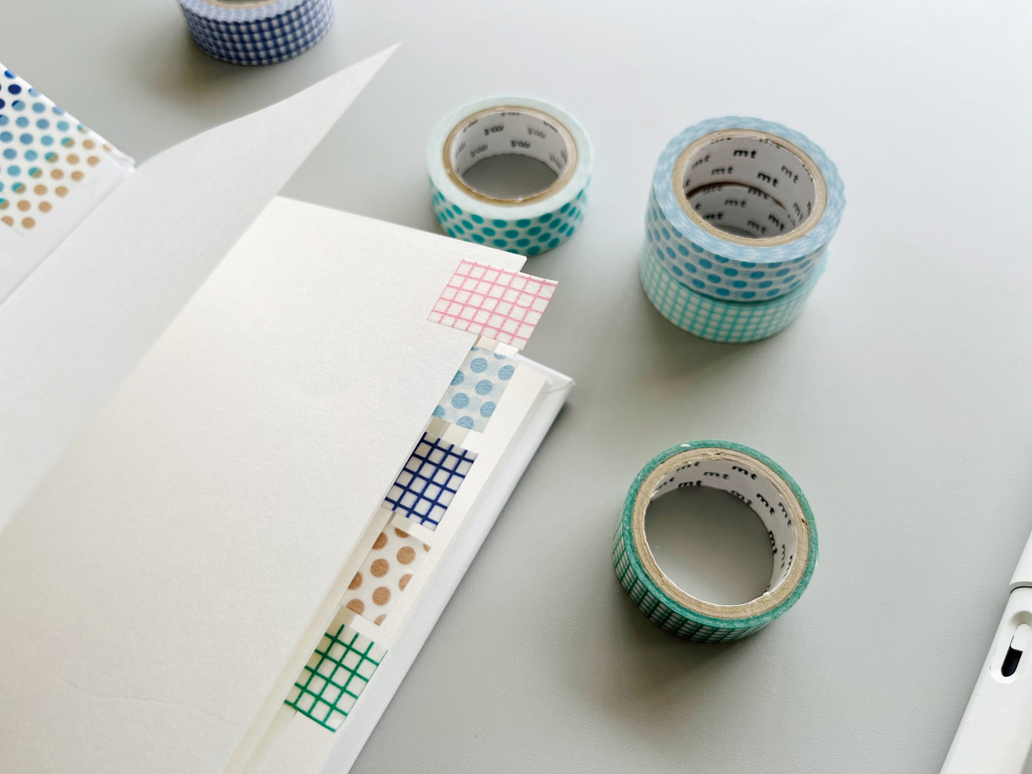 MT Washi Tape - Deco - Ice Blue Dots (15mm)