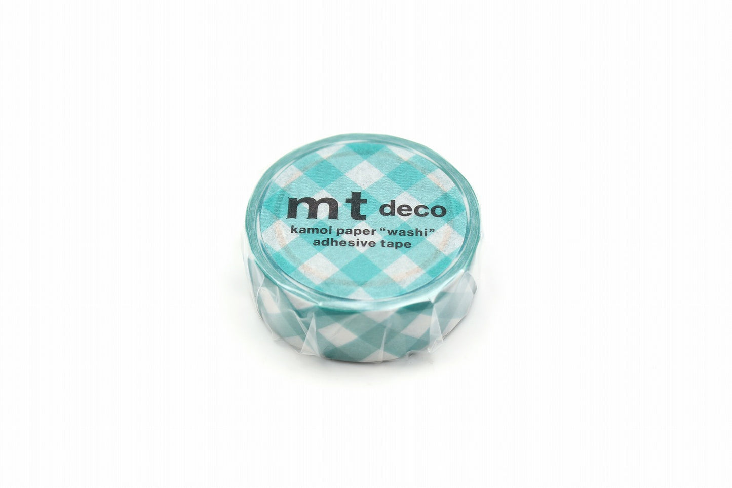 MT Washi Tape - Gingham Check - Green (15mm)