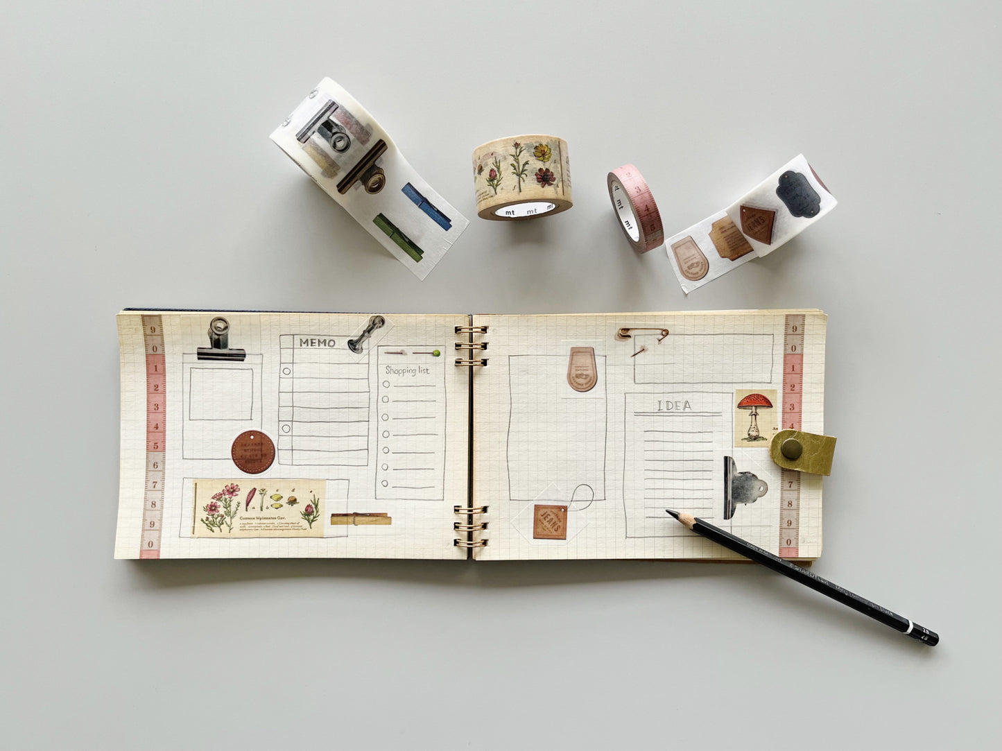 MT Washi Tape - EX - Illustrated Guide to Plants (30mm)