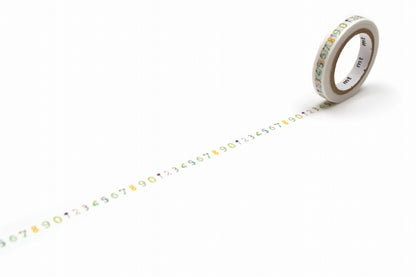 MT Washi Tape - SOUSOU - Flower Numbers (7mm)