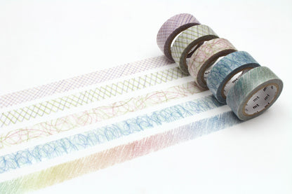 MT Washi Tape - Chigihari - Colored Pencil Set (Set of 5)