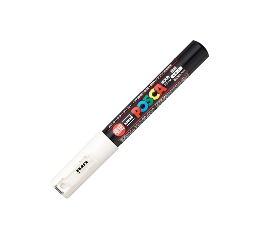 Uni Posca PC-1M Marker - White (Extra Fine Tip)
