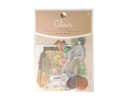 Z&K - Clair Flake Stickers - Tea Time