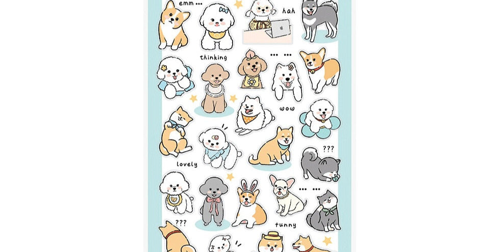 Nekoni Stickers - Doggies