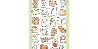 Nekoni Stickers - Hamster and Squirrel