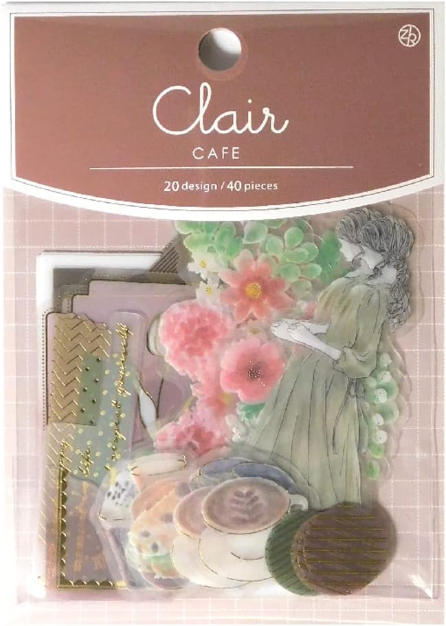 Z&K - Clair Flake Stickers - Cafe