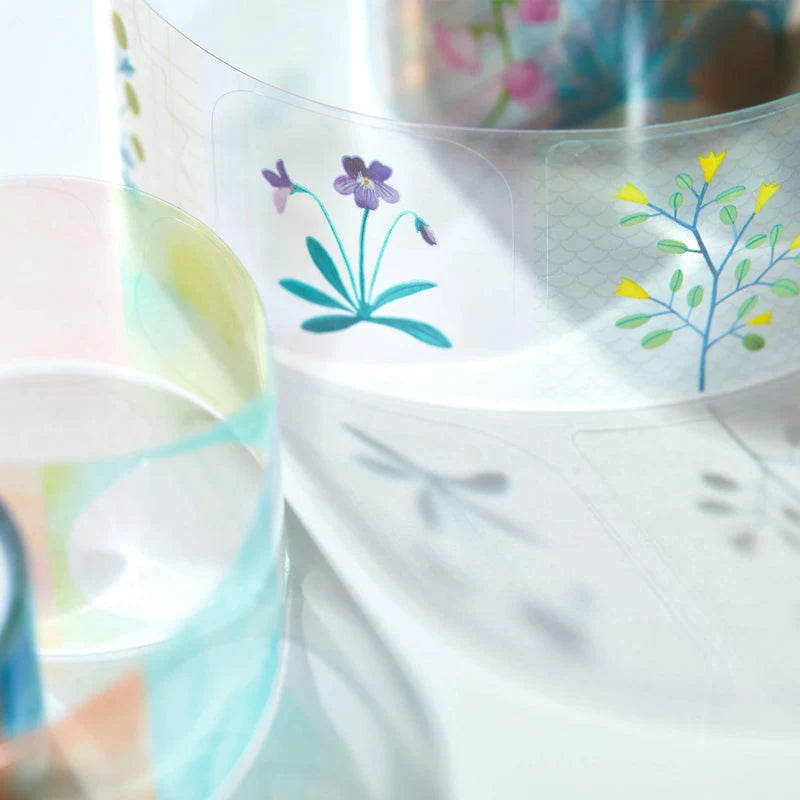 King Jim SODA Transparent Stickers Roll - Wildflower