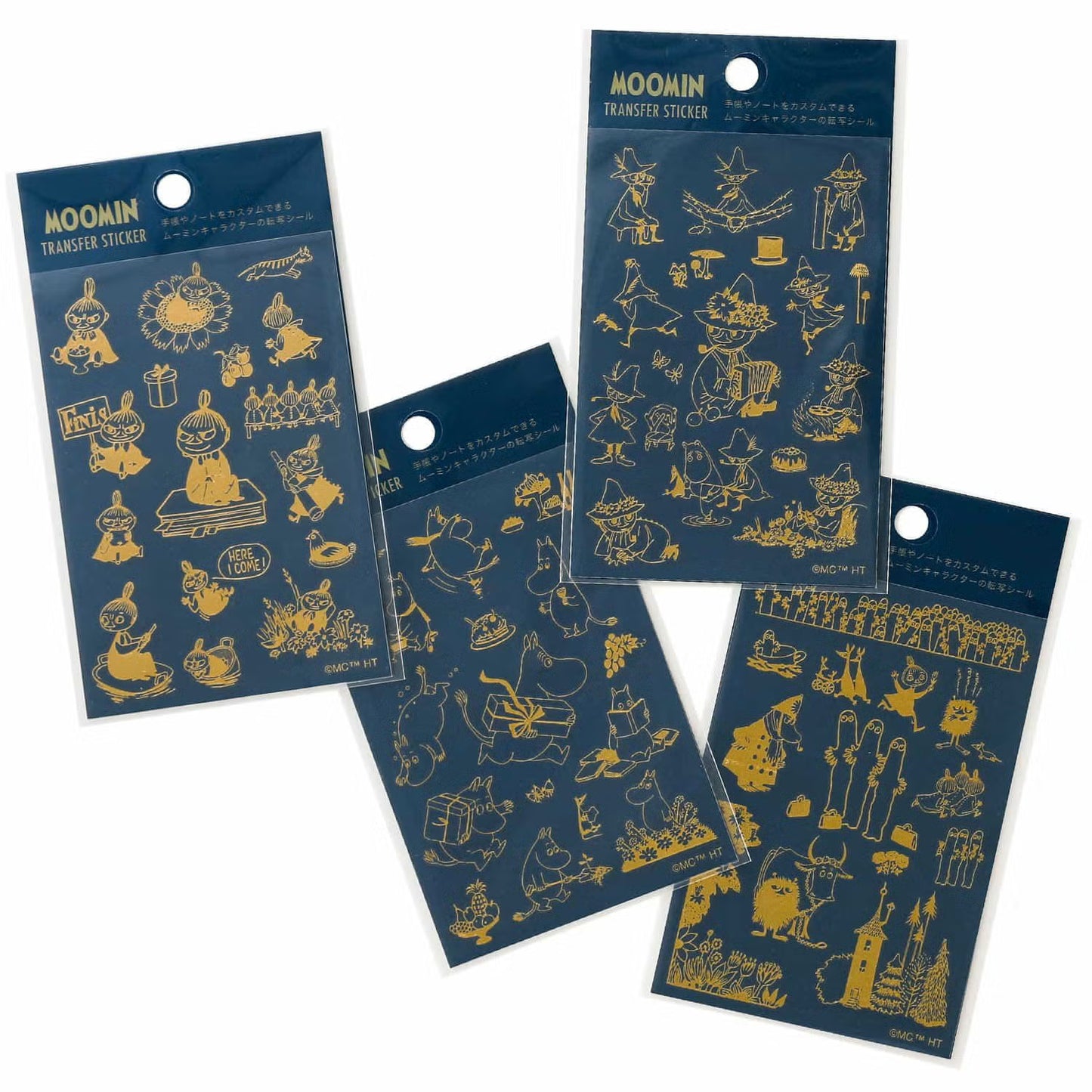 Hightide Moomin Gold Foil Transfer Stickers