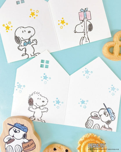 Kodomo No Kao Snoopy Wood Piece Stamps