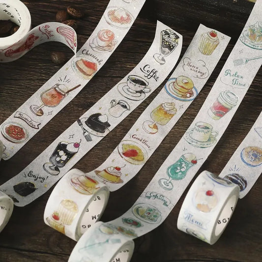BGM Washi Tapes - Travel, Café, and Diaries Series (20mm)