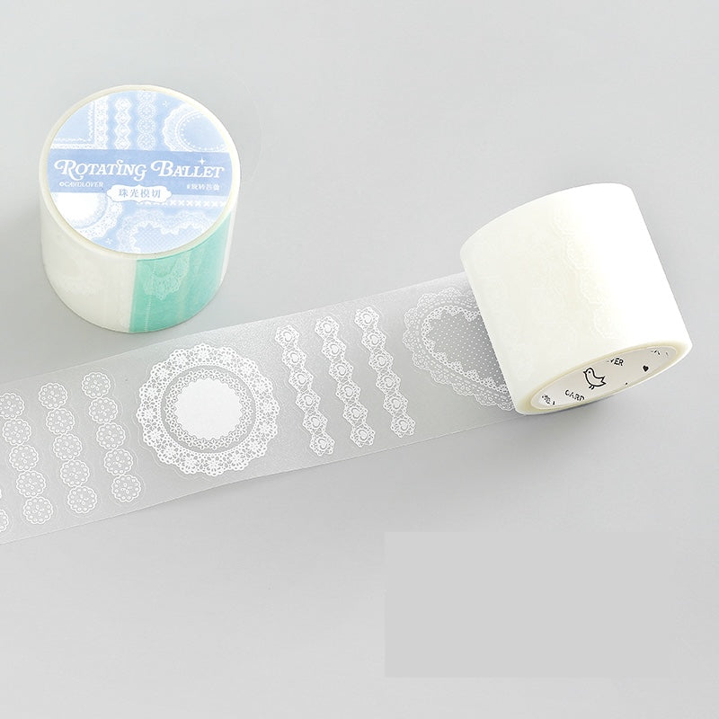 Cardlover - Waltz of Lace PET Glitter Stickers Roll (Die-cut)