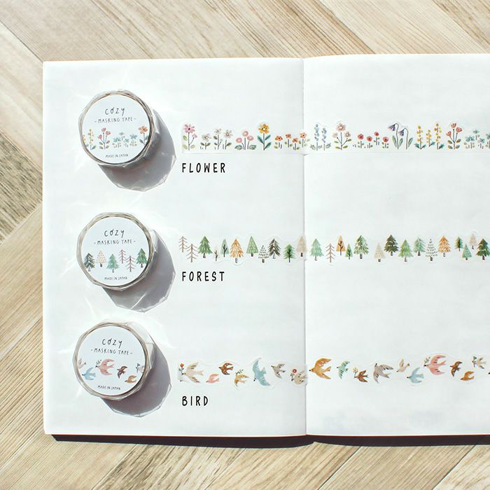 Mind Wave Cozy Series Die Cut Masking Tape - Forest (18mm)