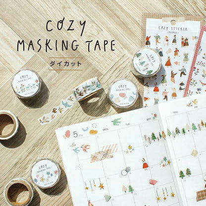 Mind Wave Cozy Series Die Cut Masking Tape - Forest (18mm)