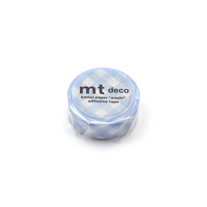 MT Washi Tape - Gingham Check - Pastel Ultramarine (15mm)